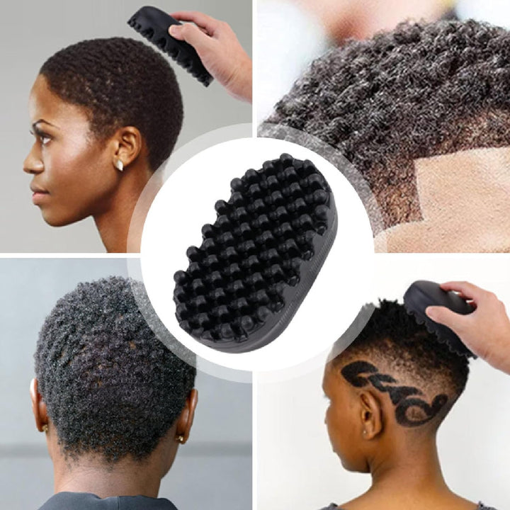 Lockenbürste aus Silikon, Gedrehte Lockenbürste, Lockenbürste für Afro Haare, Waschbarer Afro Zopf D