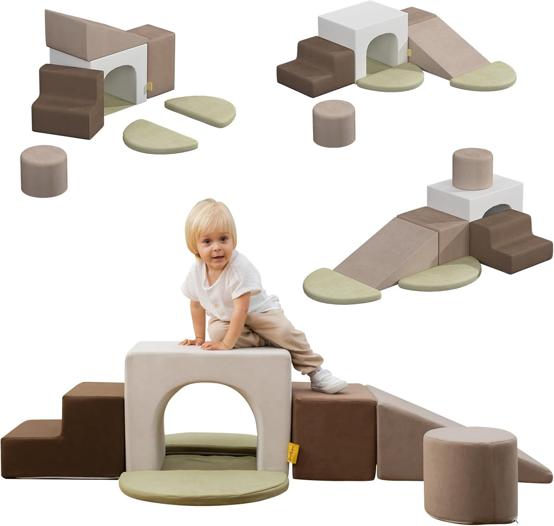 BanaSuper Schaumstoff-Kletterblöcke für Kinder, Schaumstoff Bausteine XXL, EN71-zertifiziert & rutsc