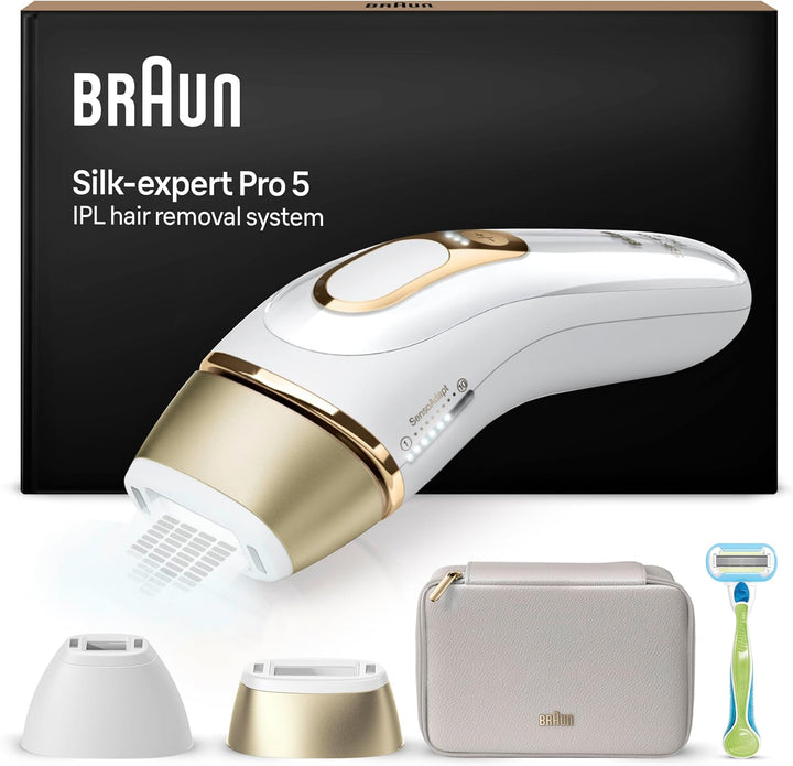 Braun IPL Silk·expert Pro 5, Haarentfernung für zuhause, mit Aufbewahrungstasche, Venus Rasierer, 2