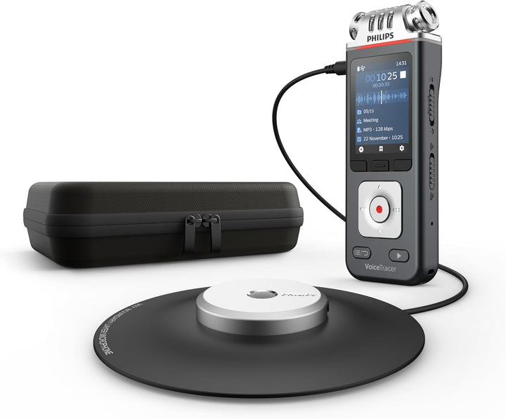 Philips DVT8115 VoiceTracer, Diktiergerät Aufnahmegerät, HiFi Meeting Mikrofon, hervorragende Meetin