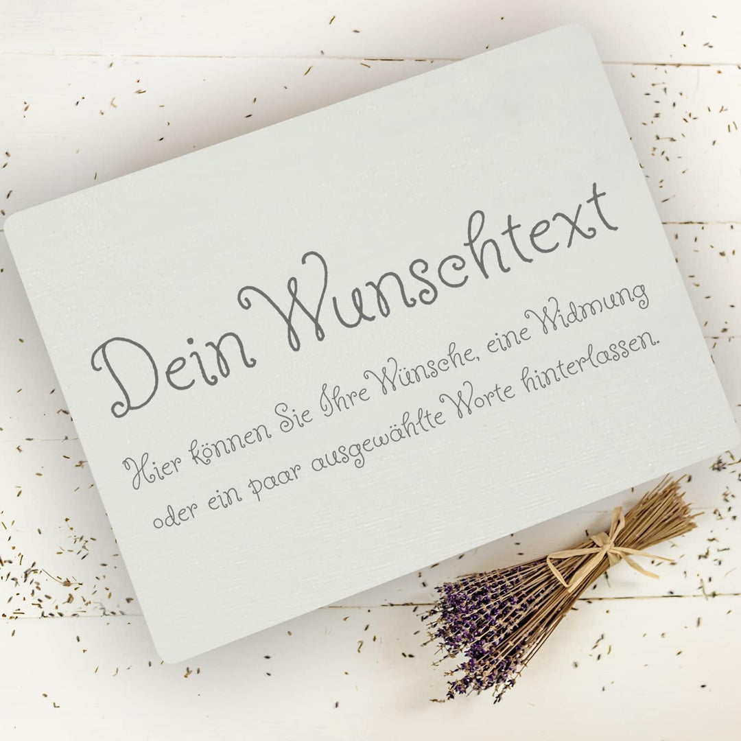 Creative Deco Weisse Personalisierte Geschenke Wunschtext Holzkiste | Dein Eigener Beliebig Text Ind