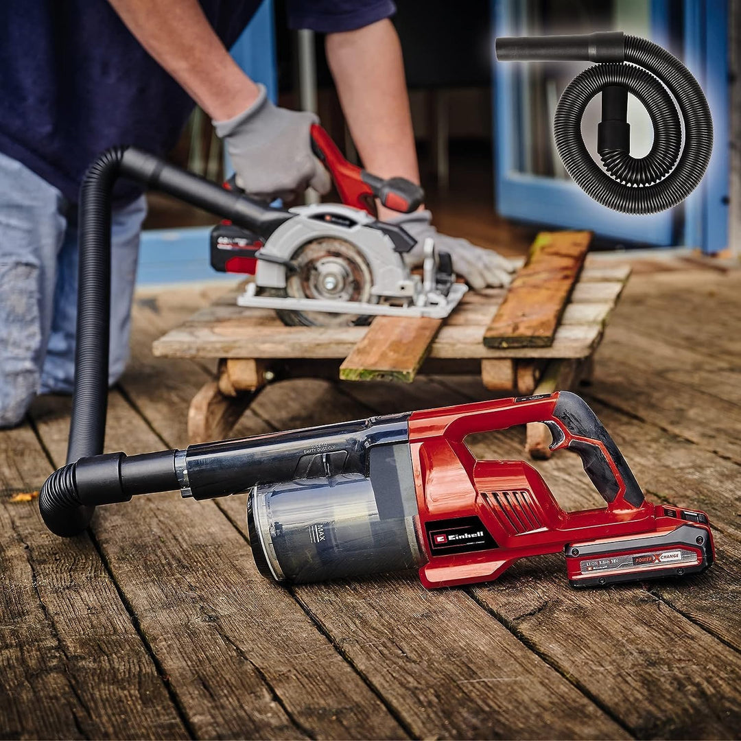 Einhell Staubsauger Zubehör Set (passend für Akku-Stielstaubsauger TE-SV 18 Li, flexibler Schlauch m