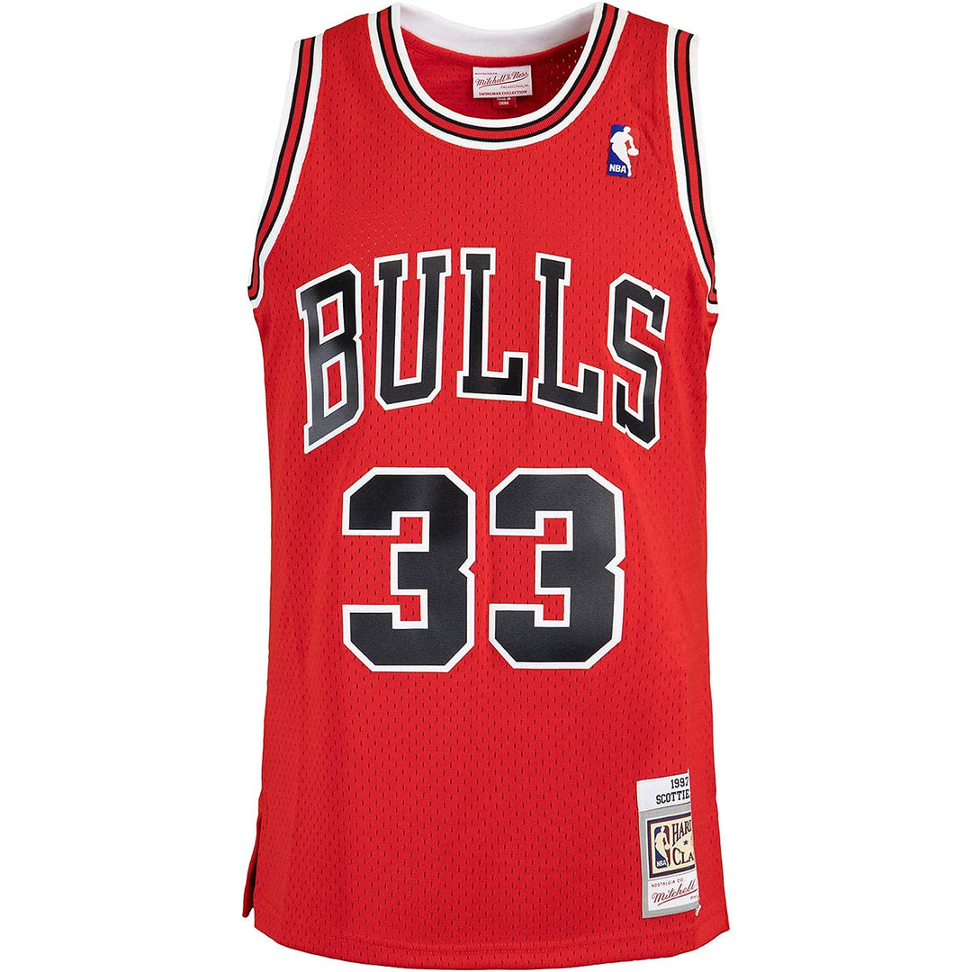 Mitchell & Ness Swingman Scottie Pippen Chicago Bulls 97/98 Trikot, XL Rot