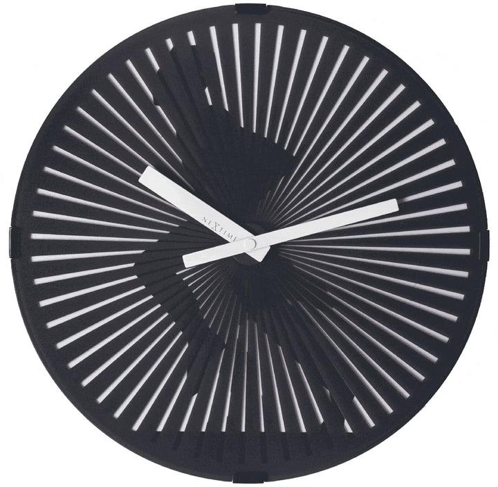 NeXtime Designer Wanduhr Running Man, mit optischer Illusion - Mann joggt, ø 30,5 cm