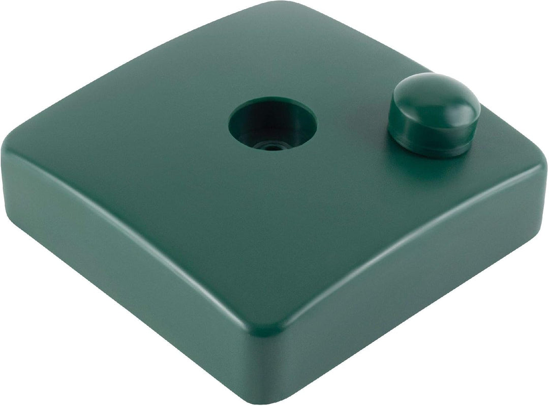 25 x Pfostenkappe eckig 91 x 91 mm grün Kunststoff – wetterfeste Abdeckkappe für Vierkantpfosten, UV