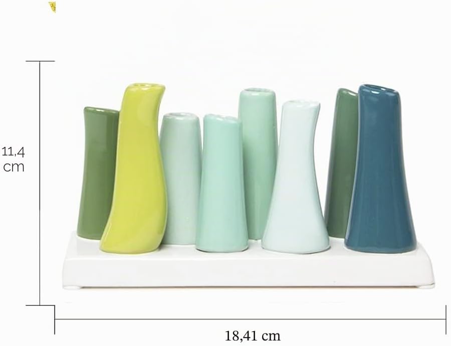 Chive,Pooley 2, einzigartige rechteckige Keramik-Blumenvase, kleine Knospenvase, dekorative Blumenva