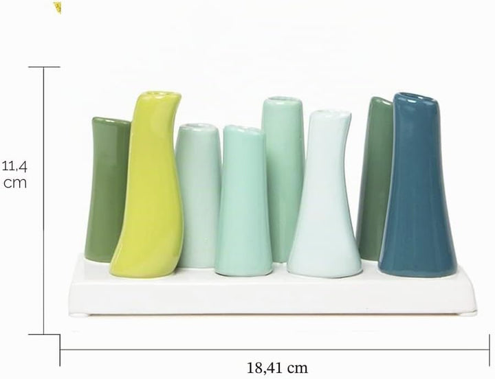 Chive,Pooley 2, einzigartige rechteckige Keramik-Blumenvase, kleine Knospenvase, dekorative Blumenva