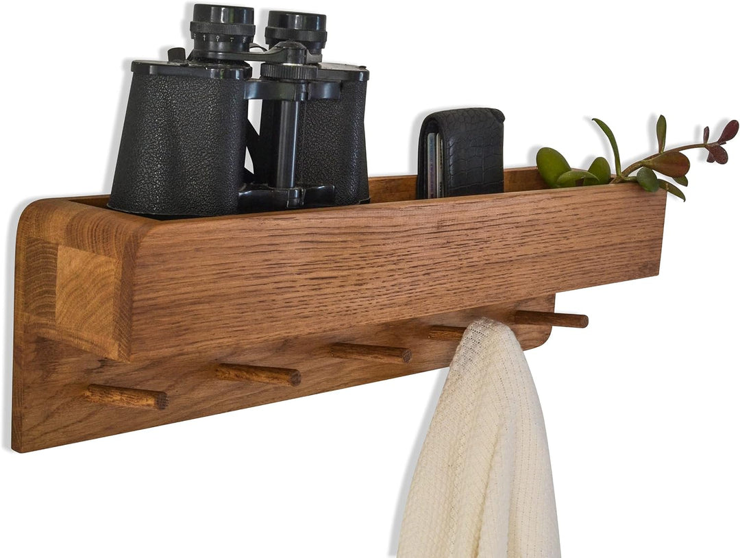Garderobe Porter Regal Wand Flurgarderobe Eiche (50 cm Länge, Räuchereiche) 50 cm Länge Räuchereiche