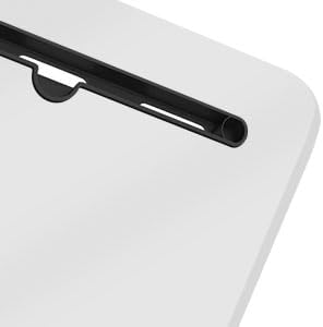 soges Computertisch Laptoptisch höhenverstellbar PC-Tisch mit Rollen, Oberfläche mit Einschnitt als