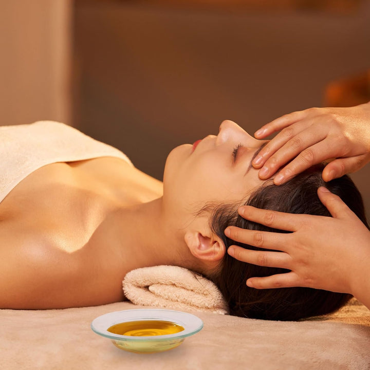 Cabilock 3Er Set Ersatzschalen Für Duftöl 4 Zoll Runde Glas Ölwärmerschalen Aromatherapie Kerzenwärm