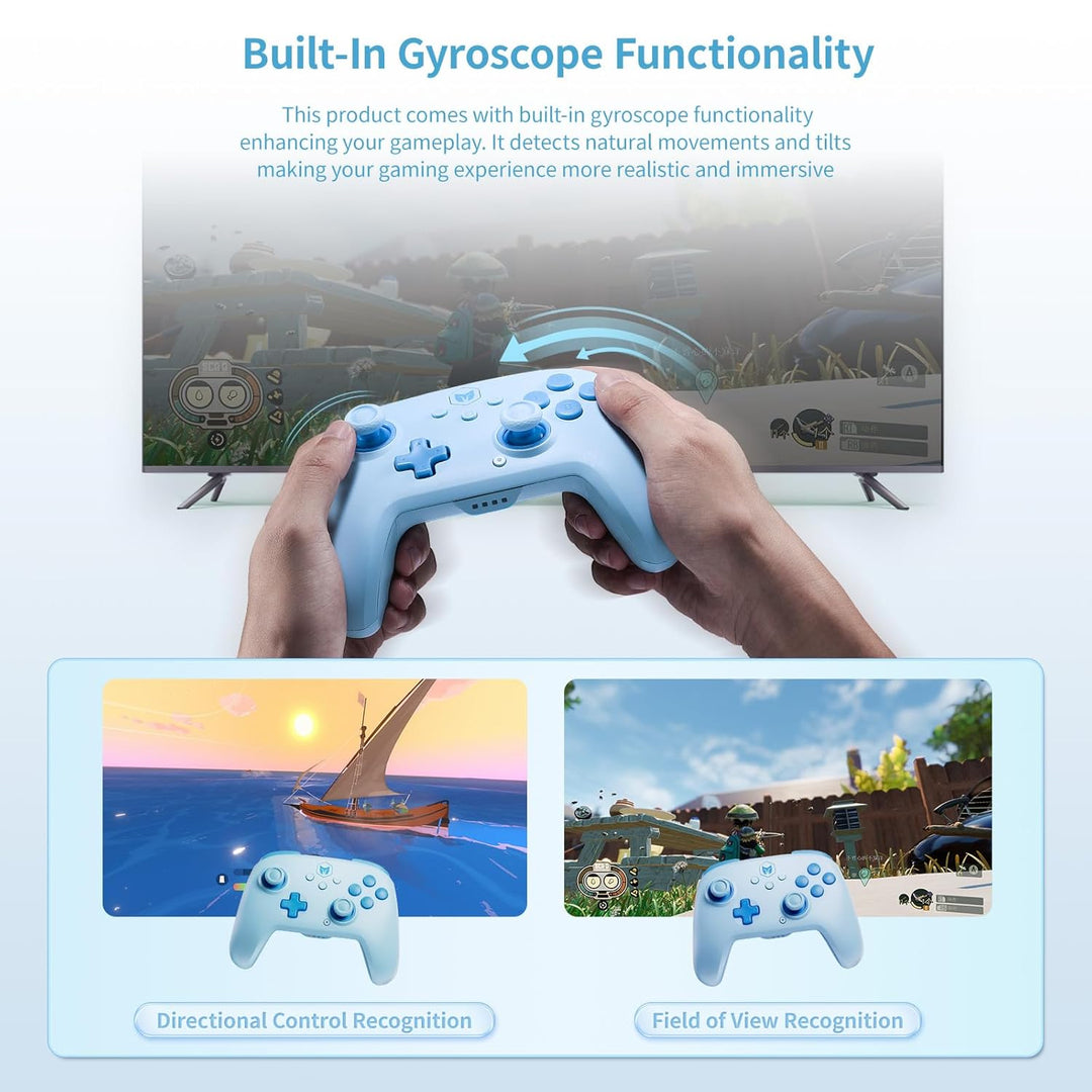 BIGBIG WON Wireless Controller Für PC, 6-Achsen-Gyroskop, Dual Shock, 128-stufige Makroprogrammierun