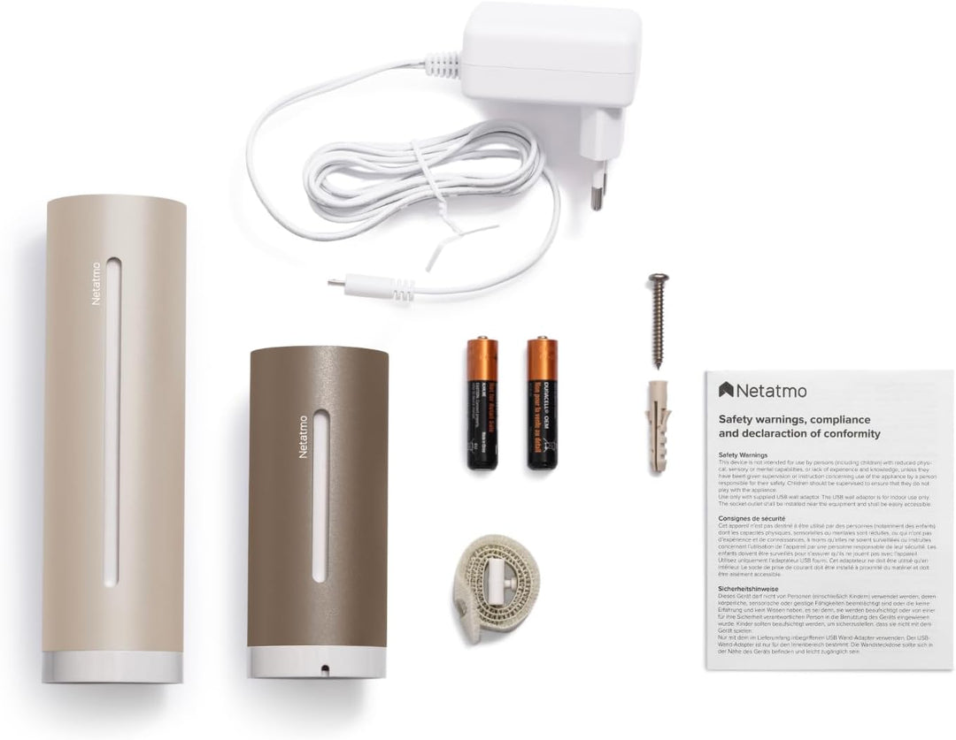 Netatmo Wetterstation ORIGINAL - 2. Generation, Innen & Aussen, Temperatur, Luftfeuchtigkeit, Luftqu