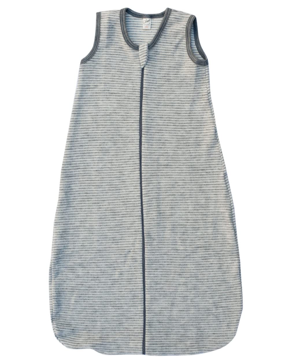 Lilano, Baby Fleece Schlafsack Ohne Arm, 100% Merinowolle (Grau Natur, 90 cm) 90 cm Grau Natur, 90 c