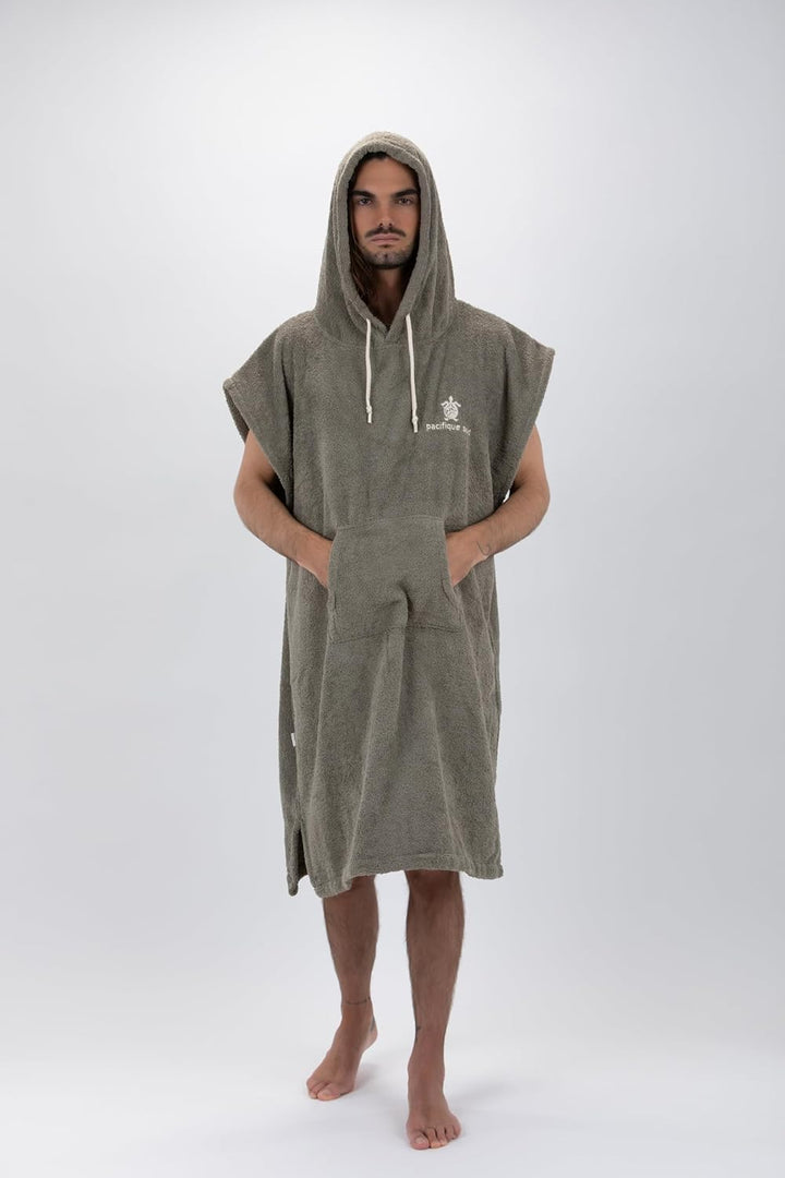 Pacifique Sud - Poncho Grün ärmelloser Poncho - Large - 100% Baumwolle Premium - Made in Portugal