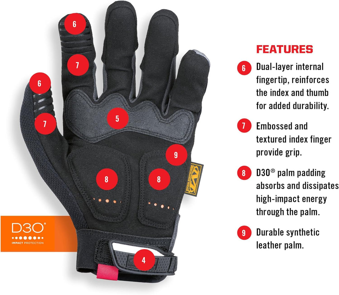 Mechanix Wear M-Pact® Handschuhe (XX-Large, Schwarz)