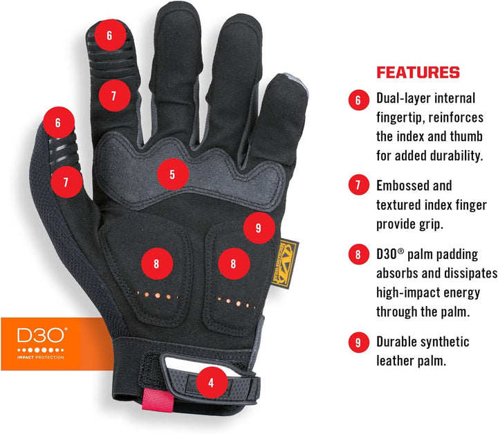 Mechanix Wear M-Pact® Handschuhe (XX-Large, Schwarz)
