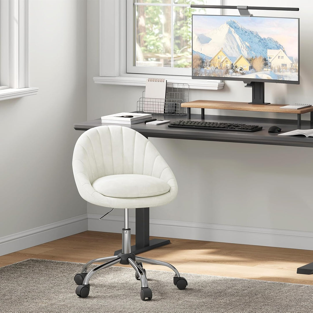 WOLTU Homeoffice Stuhl, Bürostuhl ergonomisch, Schminkstuhl drehbar, Drehstuhl mit Rollen, Schreibti