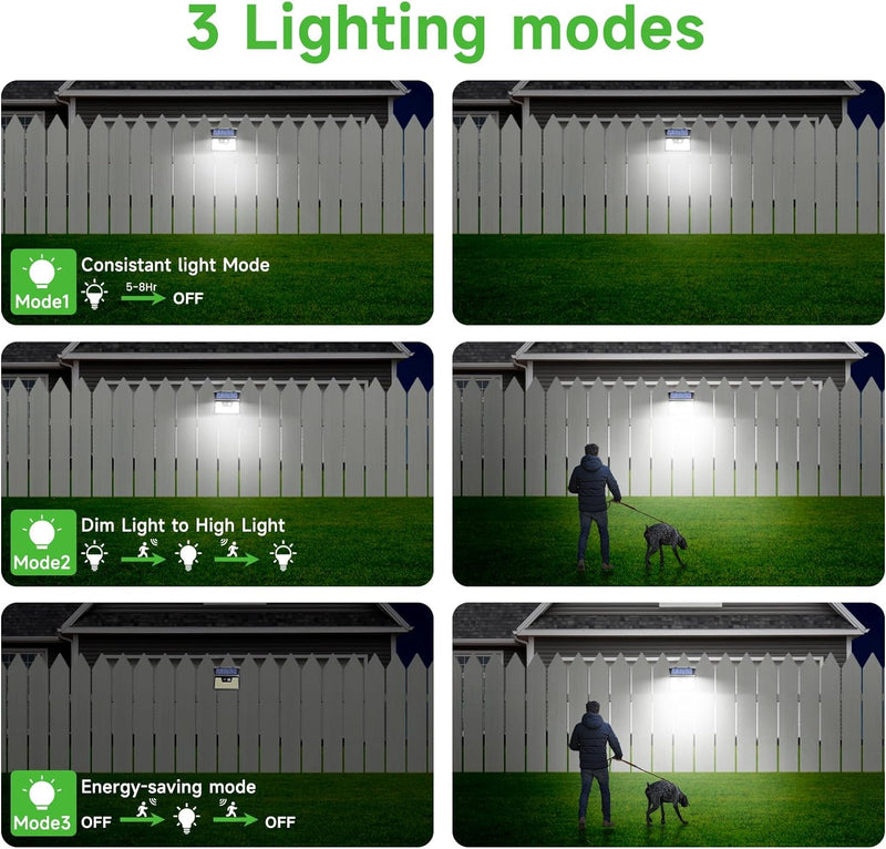 nipify Solarlampen für Aussen mit Bewegungsmelder, 【6 Stück】 140 LED 3 Modi Solarleuchten für Aussen