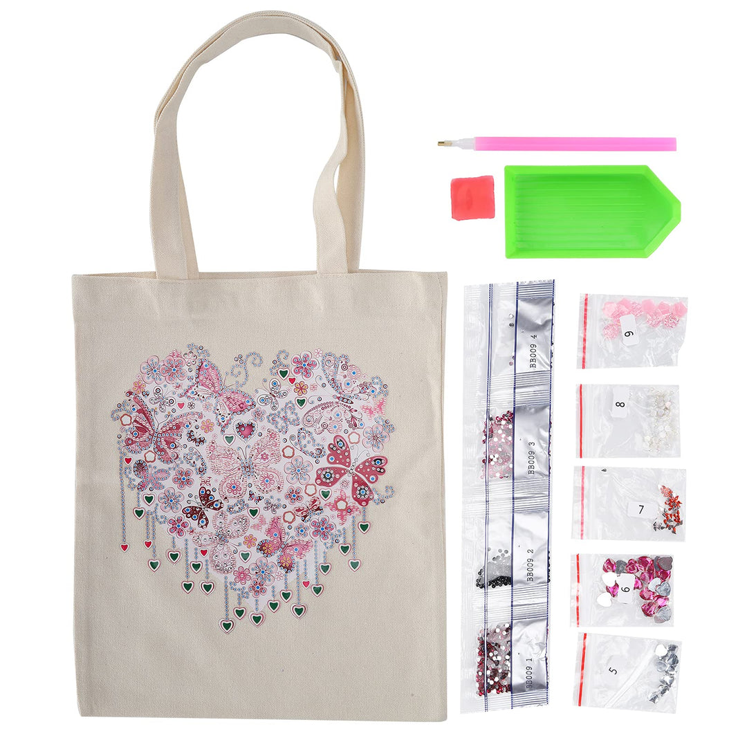 Zerodis Diamant-Malertasche Handgefertigte Wiederverwendbare Kunsthandtasche Diamant-Stickbox für Er