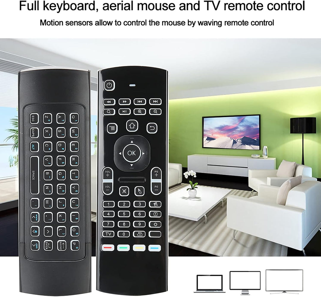 Air Mouse, 2,4 G Wireless Backlight Full Keyboard, Smart TV-Fernbedienung, Game Handle mit Motion Se