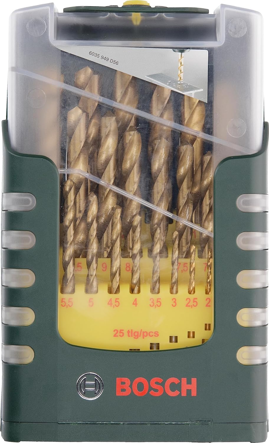 Bosch 25 tlg. Metallbohrer Set HSS-TiN Titanium (für Eisen, Stahl, Nichteisenmetalle, Grauguss, Ø 1-