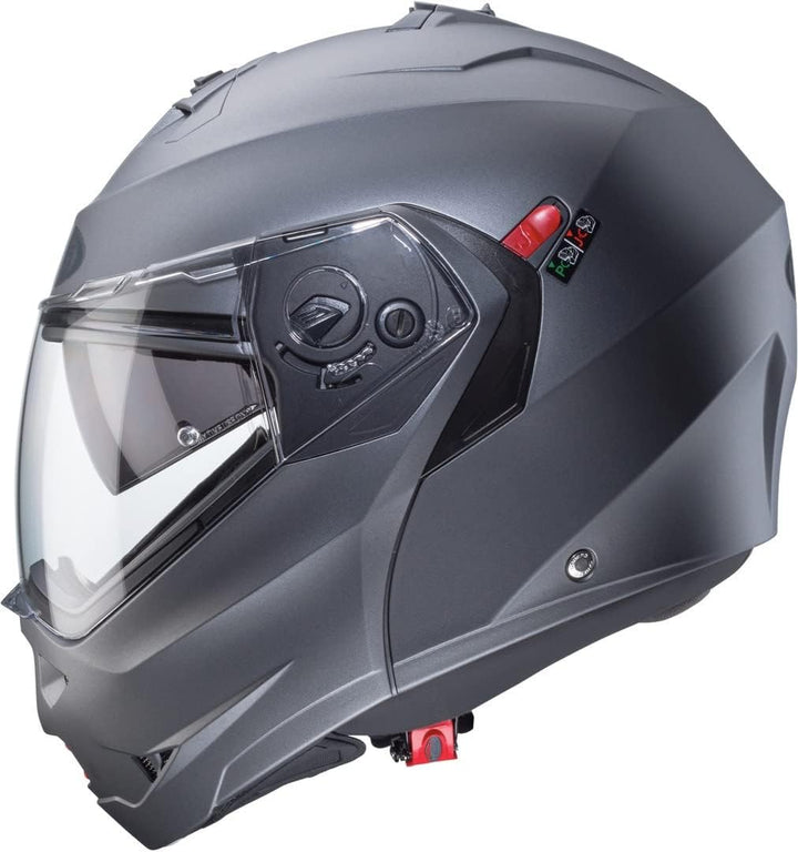 Caberg Klapphelm Duke X matt Gun Pinlock Sonnenblende mit P/J und ECE 22.06 XS 53/54, XS 53/54