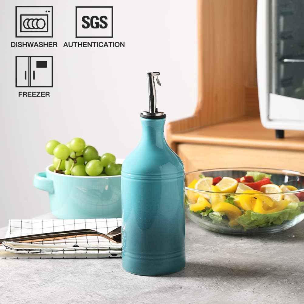 Sweejar Home Porzellan Olivenöl Spender Flasche, Opaque Oil Cruet schützt Öl, um Oxidation zu reduzi