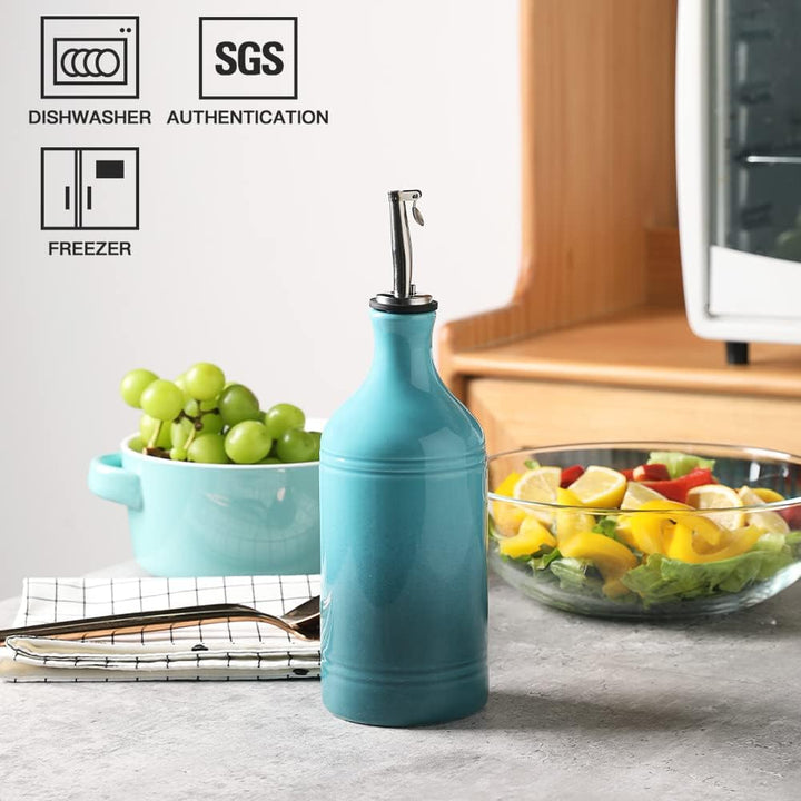 Sweejar Home Porzellan Olivenöl Spender Flasche, Opaque Oil Cruet schützt Öl, um Oxidation zu reduzi