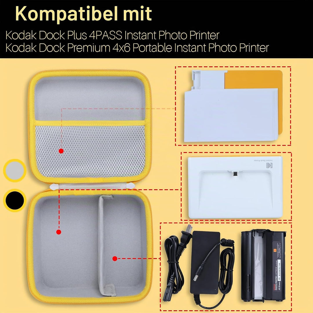 Lebakort Hart Reise Schutz Hülle Etui Tasche für Kodak Dock Plus 4PASS Fotodrucker/Kodak Dock Premiu