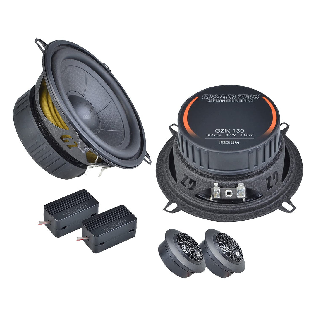 Mediadox Front/Heck 13cm/130mm 2-Wege Kompo Auto Lautsprecher/Boxen/Speaker Set von Ground Zero (GZI