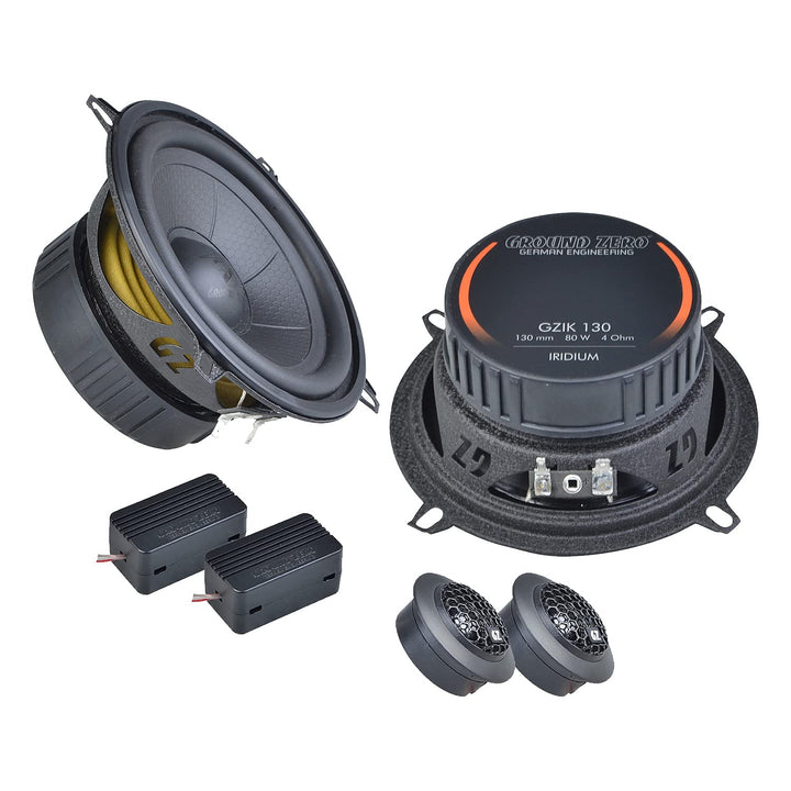 Mediadox Front/Heck 13cm/130mm 2-Wege Kompo Auto Lautsprecher/Boxen/Speaker Set von Ground Zero (GZI