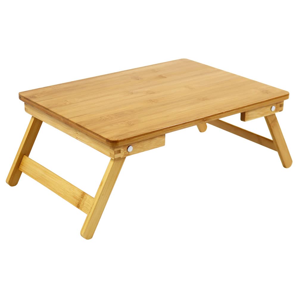 WKWKER 100% Bambus Laptop Bett Tisch Schoss Schreibtisch Für Bed Breakfast Betttablett Mit Klappbein