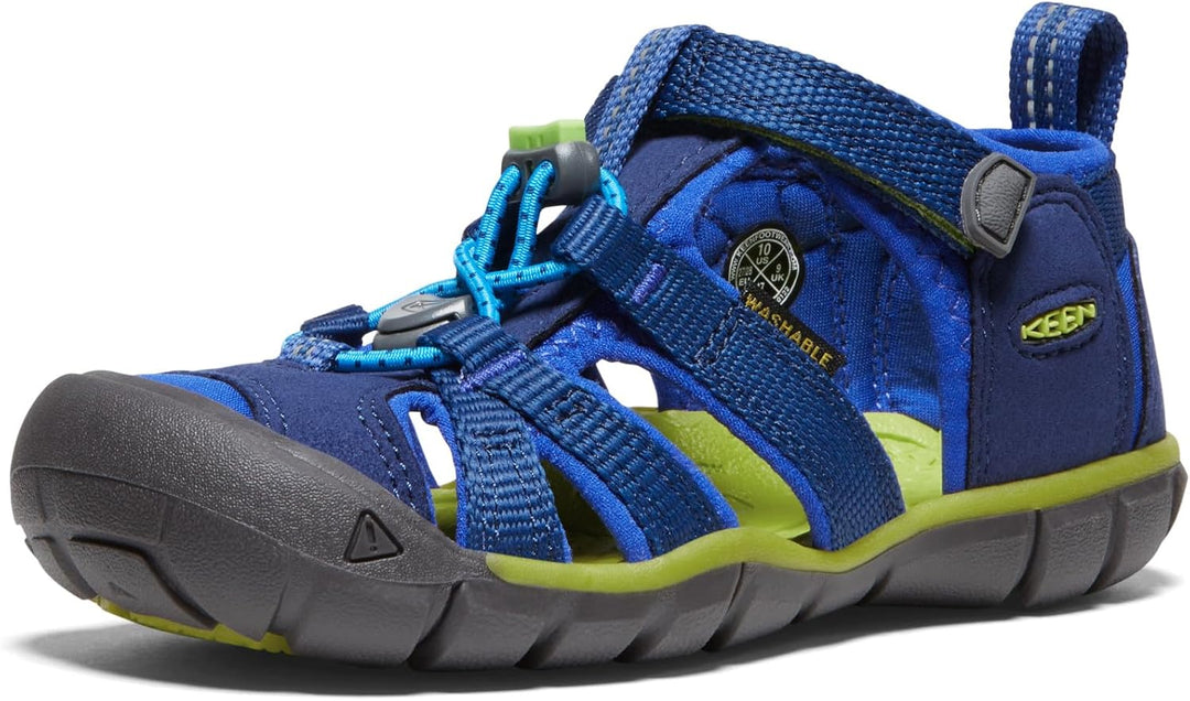 Keen Unisex-Kinder Seacamp Ii Cnx Sandalen Trekking-& Wanderschuhe 34 EU Blue Depths Chartreuse, 34