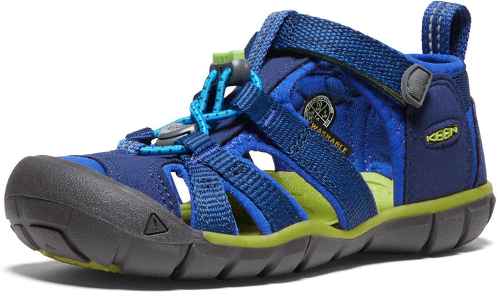 Keen Unisex-Kinder Seacamp Ii Cnx Sandalen Trekking-& Wanderschuhe 34 EU Blue Depths Chartreuse, 34