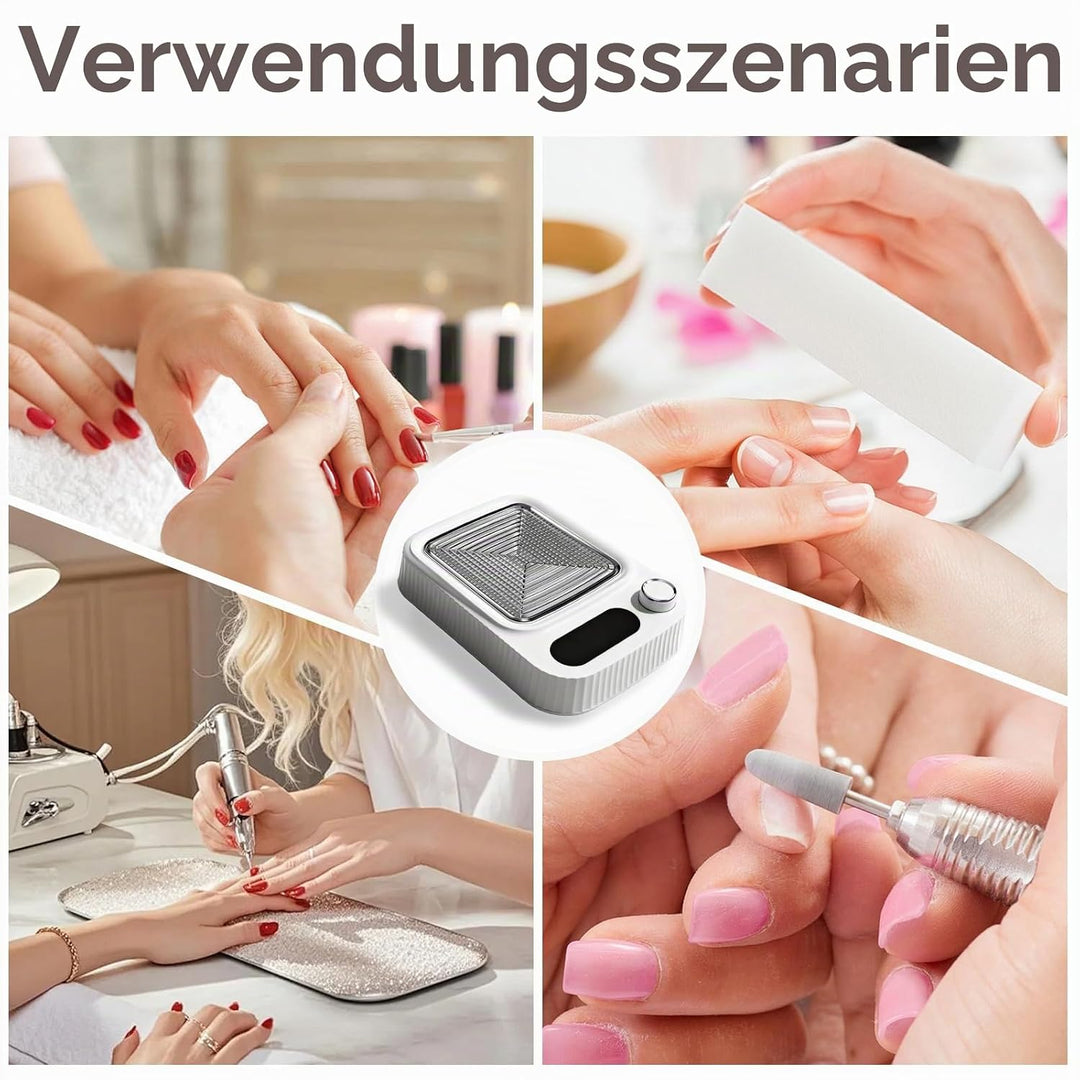 Nagelstaubsauger mit Filter 80W, Leistungsstarke Staubabsaugung für Nägel, Professioneller Nagel Sta
