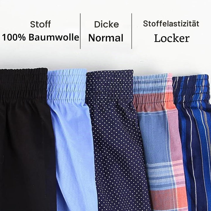 5Mayi Mens Boxers Shorts Multipack Woven Mens Underwear Pack Cotton Plaid Men&