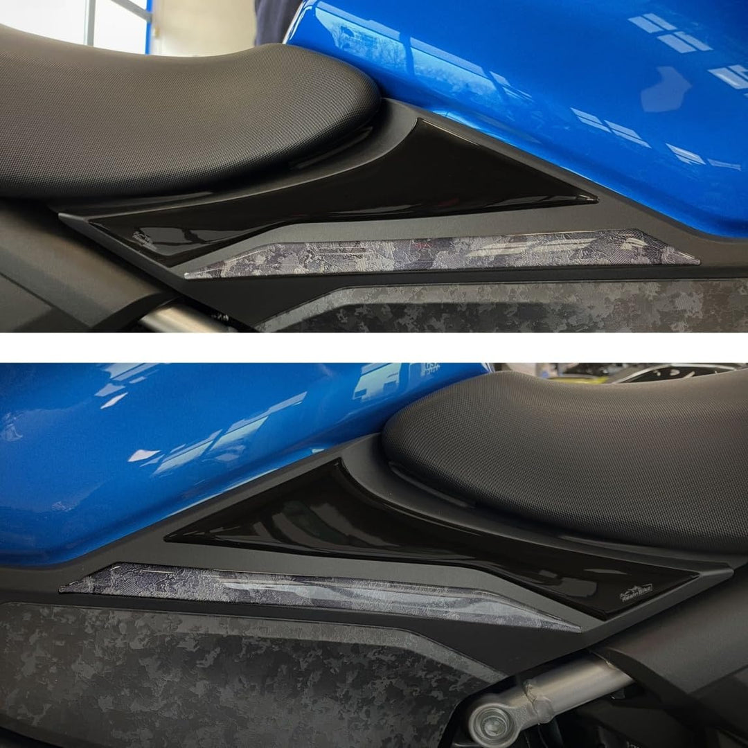 Resin Bike Aufkleber Kompatibel mit Suzuki GSX-S 1000 2021 2022 Miami Blau. Unter dem Sitz Schutz vo