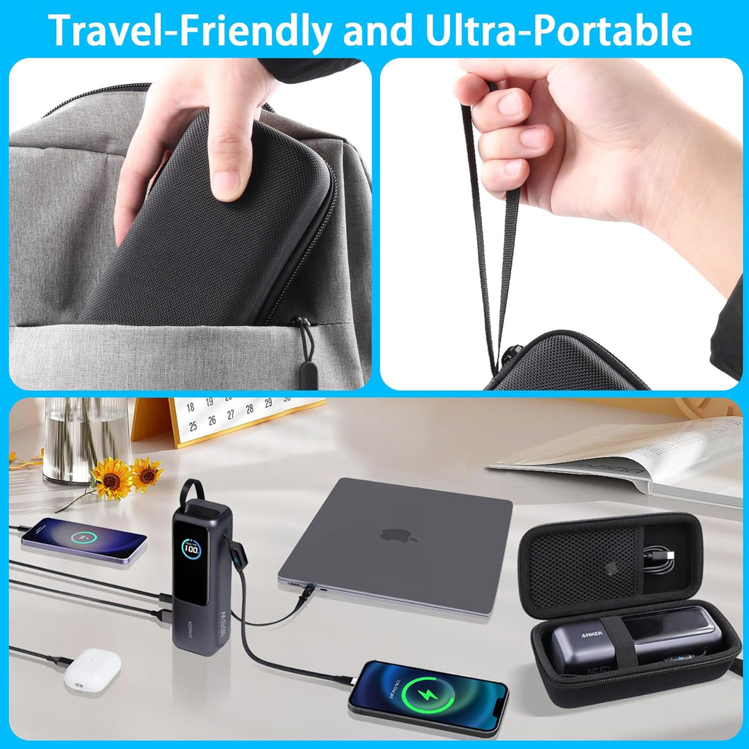 co2CREA Hart Tragbare Schutzhülle Etui Tasche für Anker Laptop Powerbank 25000mAh 165W Powerbank Tra