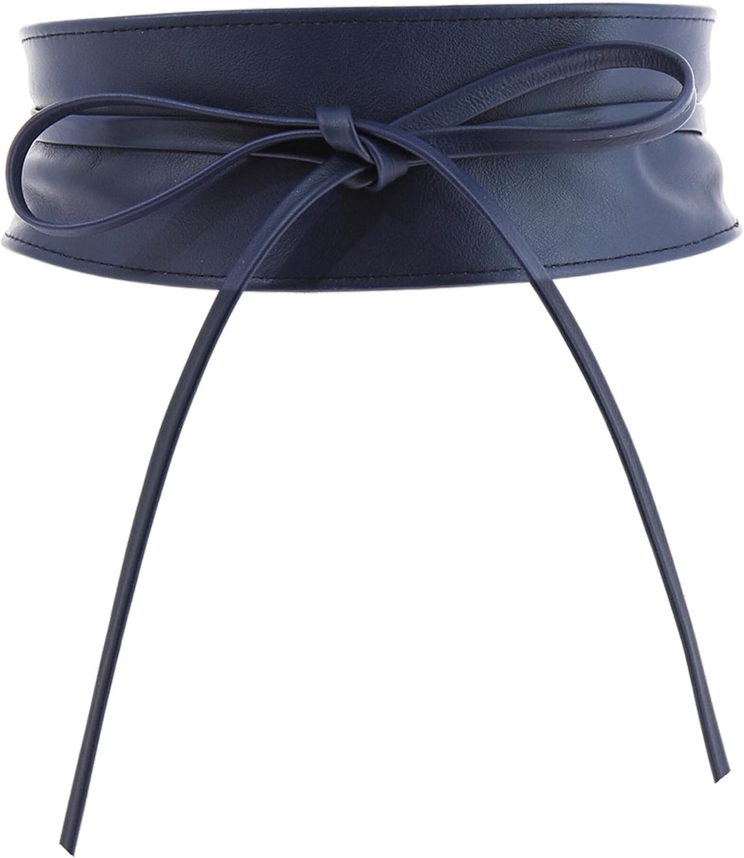 FASHIONGEN - Echtem Rindsleder Vollnarbenleder Obi Gürtel für Damen, Bindgürtel, CASSIANE S-M Blau M