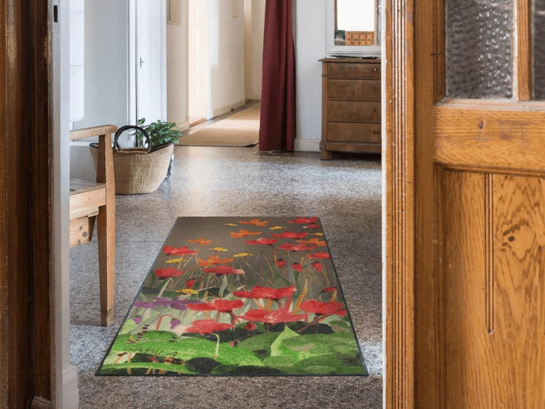 Rosina Wachtmeister Ciclamini 075x190 cm Läufer bunt Blumen farbig waschbar Wohn-Teppich Design H 0,