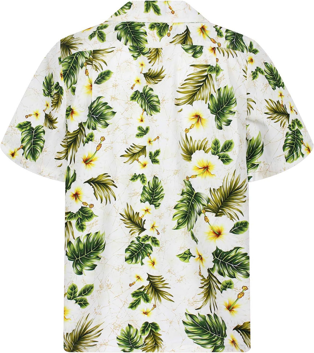 KY‘s | Original Hawaiihemd | Herren | S - 8XL | Kurzarm | Front-Tasche | Hawaii-Print | Hibiskus Blu