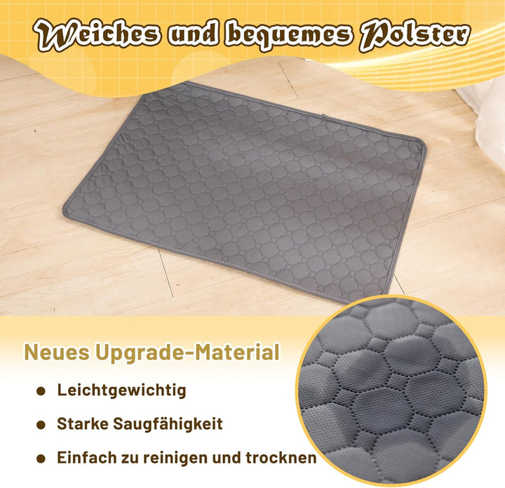 Hunde-Katzen-Trainingsunterlage 2-TLG. Set | Extra stark saugfähig | Wasserdicht & rutschfest | Wasc