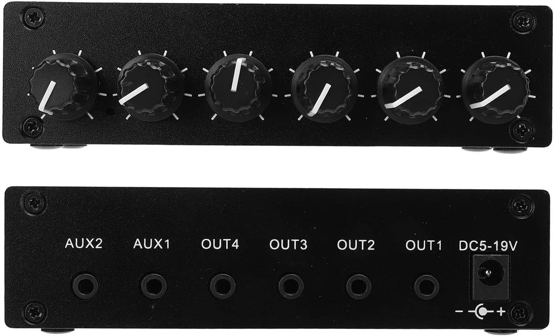 Kleiner Mini-Stereo-Audio-Vorverstärker, 2 Eingänge und 4 Ausgänge, 3,5 Mm, Einzeln Gesteuert, Kopfh