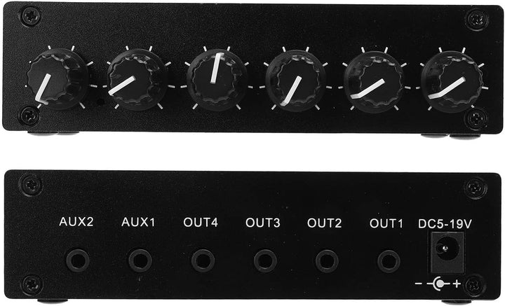 Kleiner Mini-Stereo-Audio-Vorverstärker, 2 Eingänge und 4 Ausgänge, 3,5 Mm, Einzeln Gesteuert, Kopfh