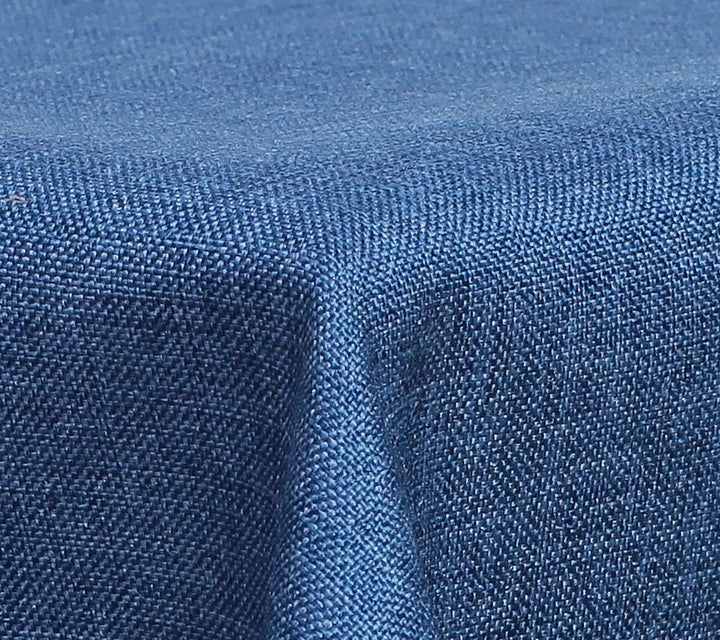 Textil Tischdecke - Leinen Optik - wasserabweisend Eckig 130x300 (Blau, ca. 130 x 300 cm) Blau ca. 1