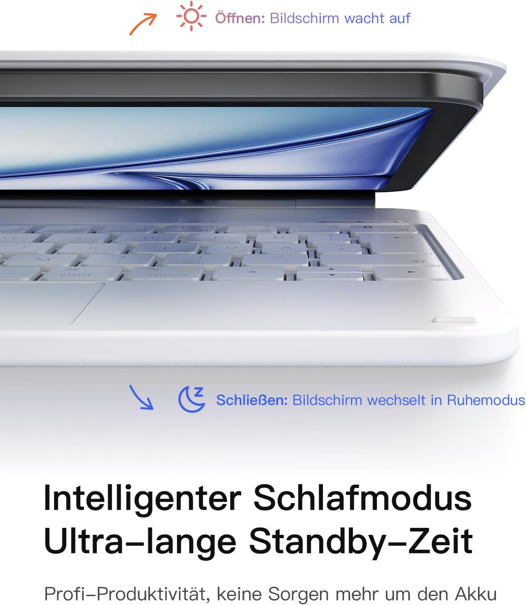 Inateck NeoMagic Magnetische Tastatur Hülle für iPad Air 11 Zoll M3/M2 (2025/2024),Air 5/4,Magic Key