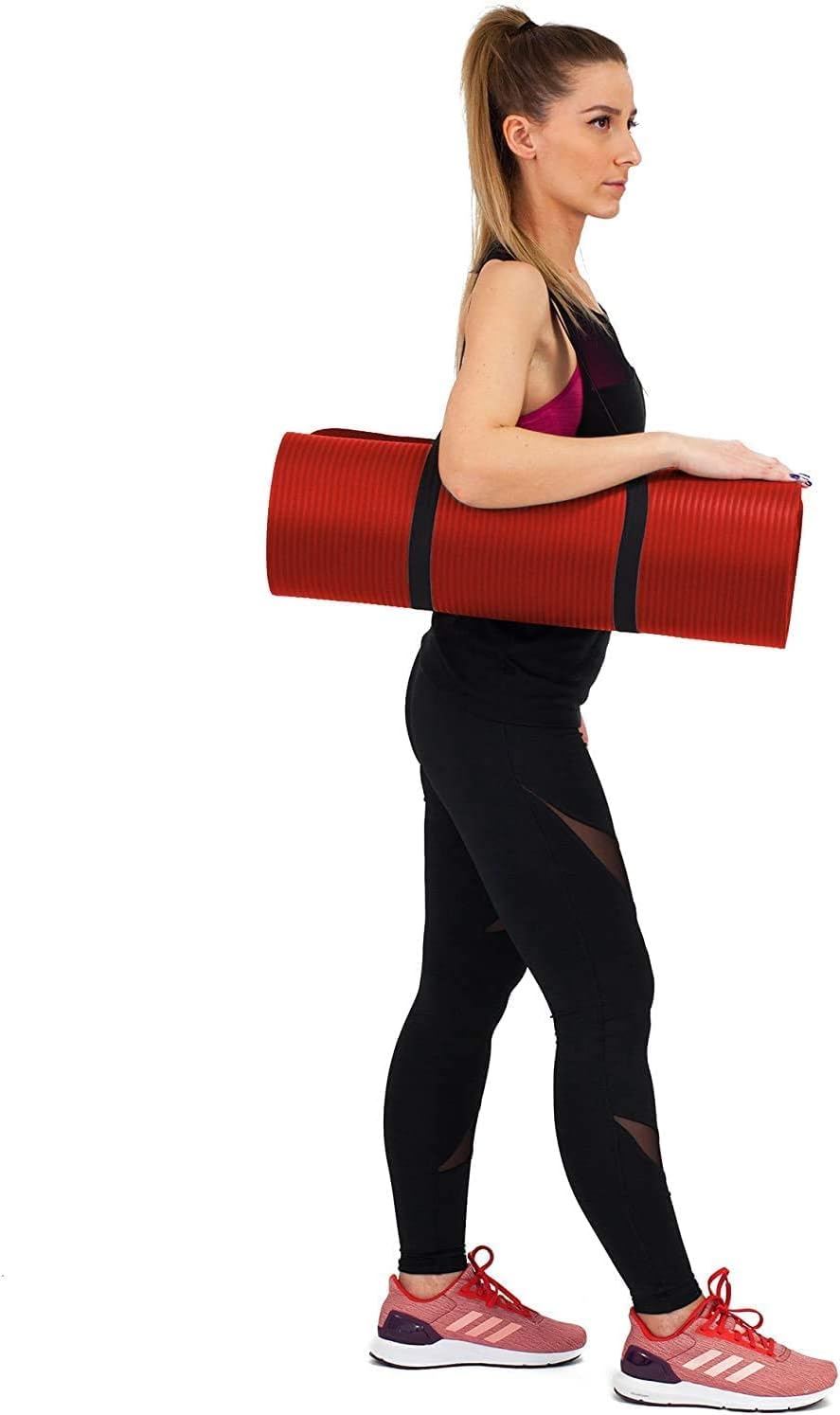 TechFit Yogamatte Rutschfest für das Fitnessstudio zu Hause - Pilates Matte für das Heimtraining, Yo