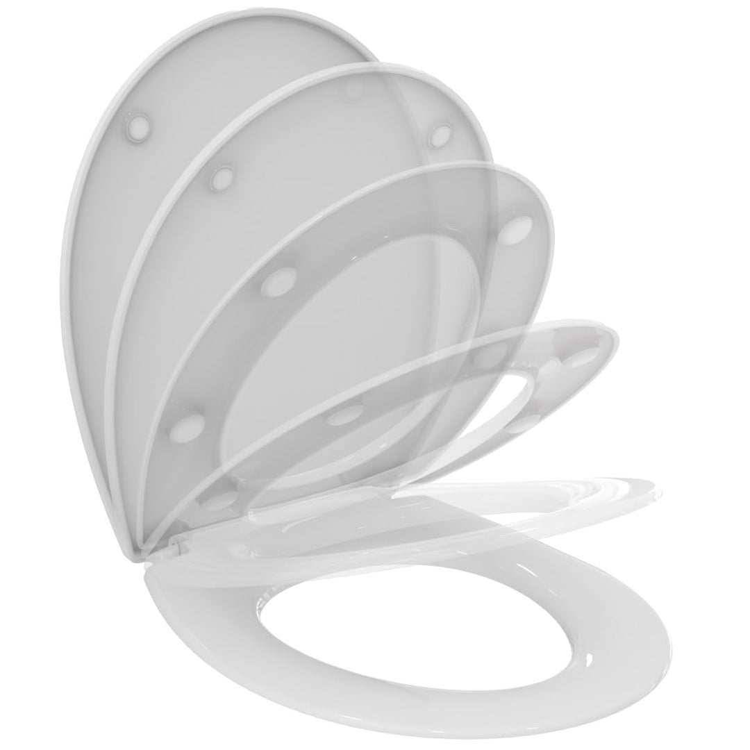 Ideal Standard E131801 Eurovit WC-Sitz, Weiss Universal Design mit Softclosing, Universal Design mit