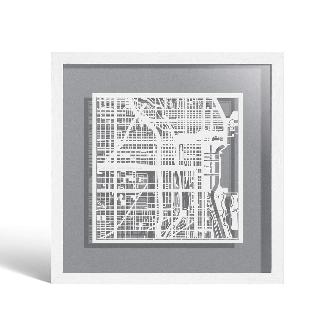O3 DESIGN STUDIO - Marco de Papel para mapas, 22,8 x 22,8 cm, en Caja de Regalo, Fondo, autocambiant