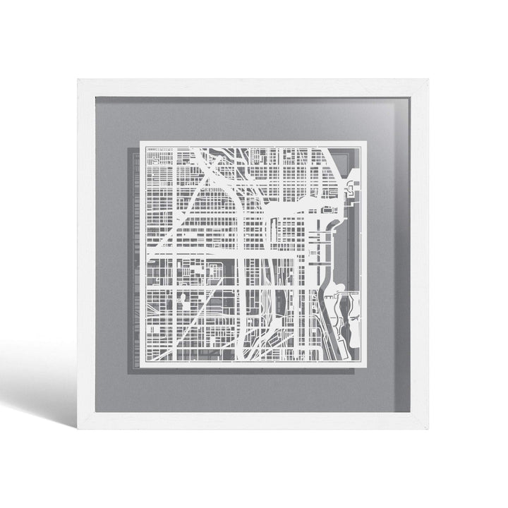 O3 DESIGN STUDIO - Marco de Papel para mapas, 22,8 x 22,8 cm, en Caja de Regalo, Fondo, autocambiant